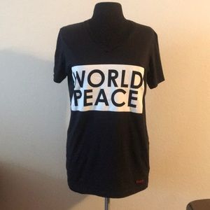 Peace Love World - World Peace tee Size M